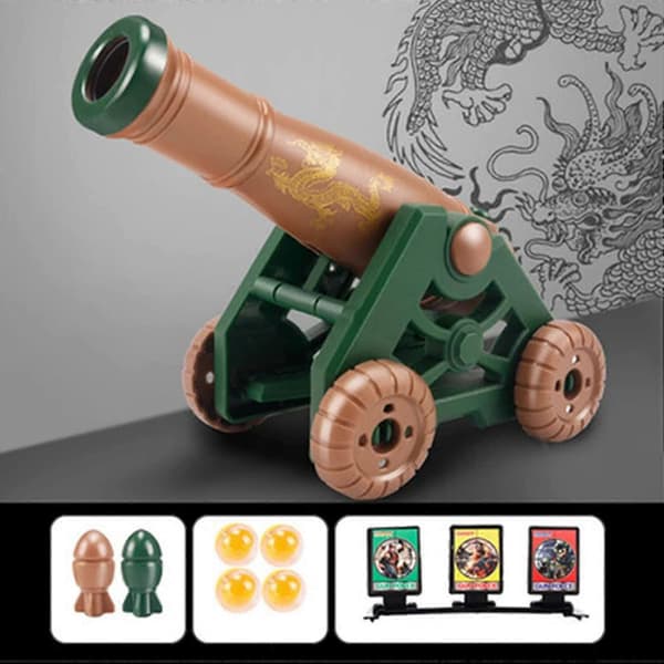 Mini Artillery Battery Toy Simulation Cannon Soft Bomb Gun Children's Bazooka Mortar Ornament