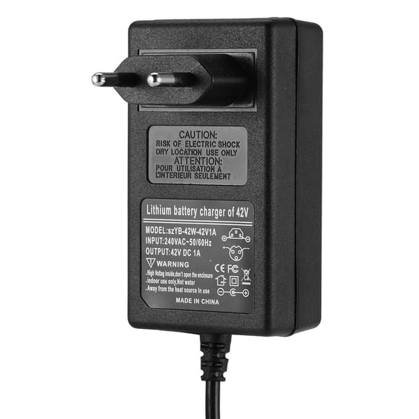 42V1A Strømforsyning Batteriladeradapter for Smart Balansebil Scooter 100-240V (EU-plugg)