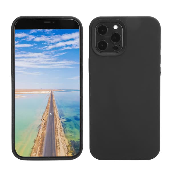 Mobile Phone Case Liquid Silicone Shockproof Phone Protective Case for iPhone 12 ProMax Black