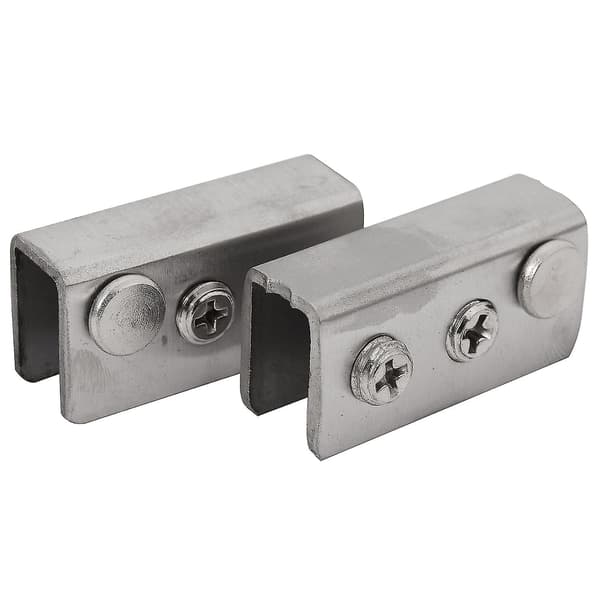 Rustfrit stål glasdør drejehængsel dobbelthovedet magnetisk låsesæt til 5-8 mm glasdør