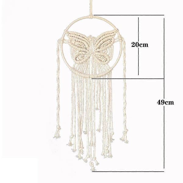 R Fanger - Håndvævet Boho C Macrame Hængende, Bøhmisk Ric Sommerfugl
