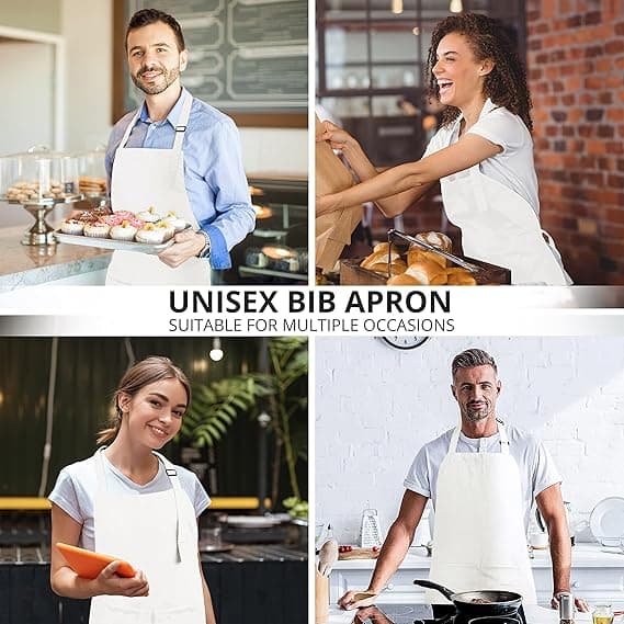 Svart Utopia Kök 2-pakning Justerbart Smekkeforkle med 2 Lommer