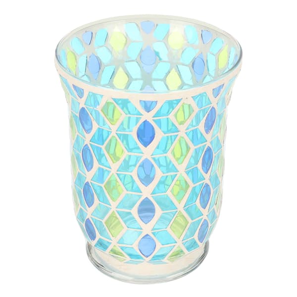 Mosaic Candle Holder Handmade Exquisite Windproof Glass Candle Holder Tealight Holder for Cafes Bars