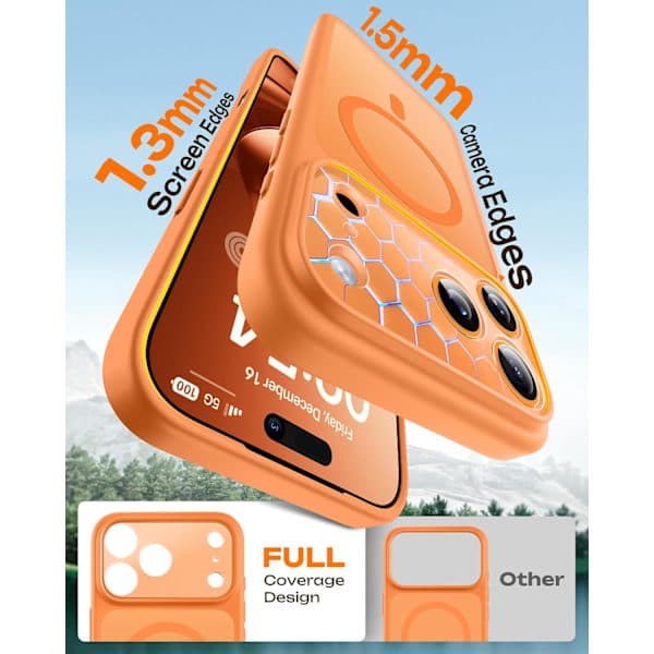 MagSafe-kompatibelt deksel til iPhone 17 Pro 6,3 tommer (Oransje-iPhone 17 pro)