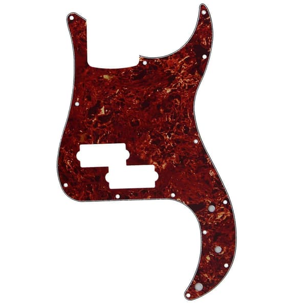 Pickguard til P Bas-dele, 3-lags PVC, brun skildpadde-lignende, PB Bas Pickguard Scratch Plate WS2608