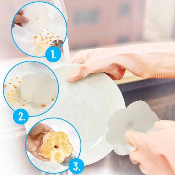 16 olieabsorberende svampe - Velegnet til boblebade, swimmingpools, spabade, køkken - 9*9*3cm (blomsterformet)