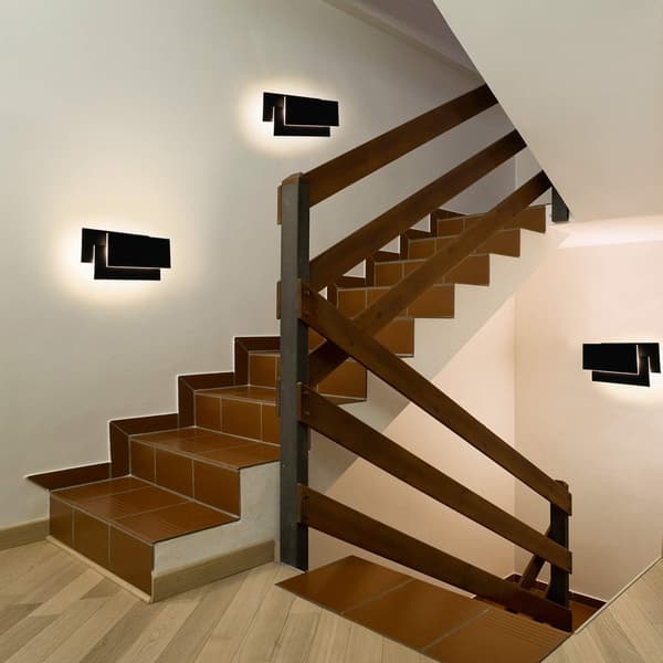 LED-væglamper indendørs 12W Moderne LED-væglampe Sort 3000K