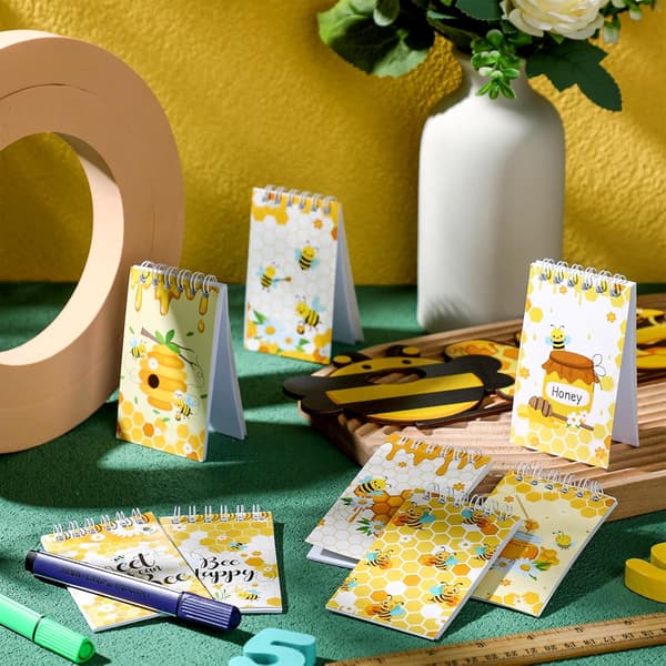 24 stk. mini-bi-notesbøger i bulk spiral-lomme-notesblokke -