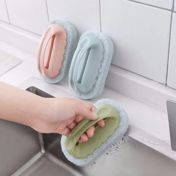 3-pack nya handtagssvampar köksrengöringsborstar