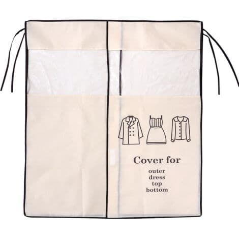 Protective Garment Cover 120 x 120 cm - Lightweight and Breathable Non-Woven Fabric - Dustproof - Velcro Closure