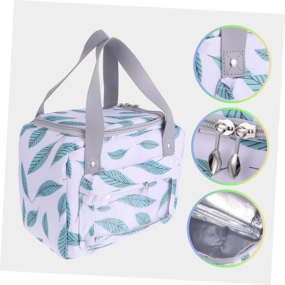 1 PC (Blad) Folieisoleret Strandtaske Dame Tote Bag Perlebomuld