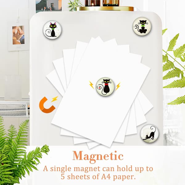 Emoji Magnet 3D Refrigerator Magnet Decorative Whiteboard Cabinet (30 Black Cat Magnets)