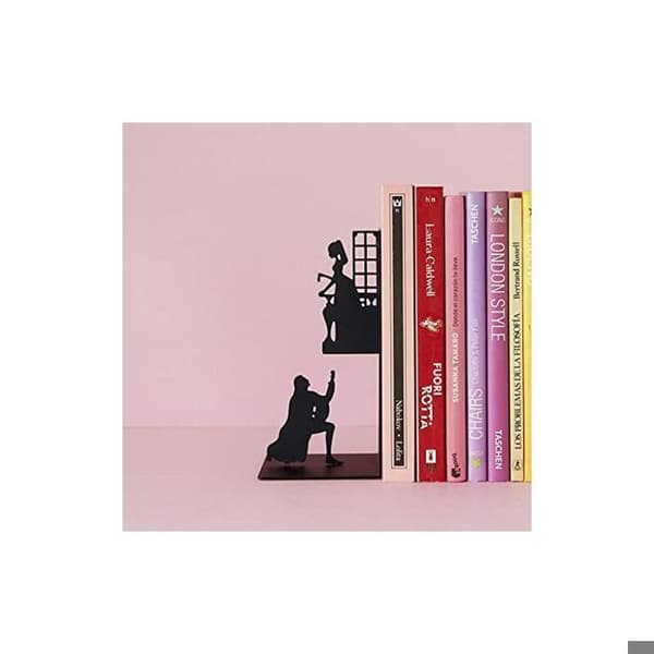 (85×100×170mm) Romeo & Juliet metal bookends. Inspired by Shakespeare's work