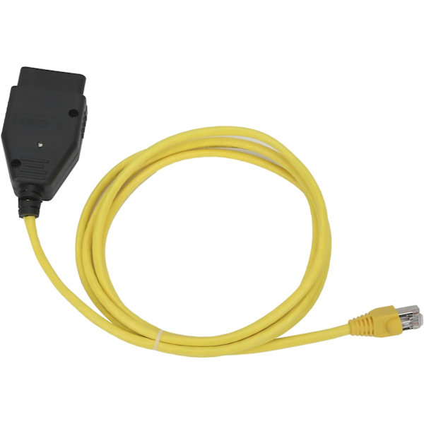 Ethernet to OBD Cable, OBD2 Cable Ethernet to OBD Cable ENET Interface Data Coding Diagnostic Tool Suitable Compatible with F/1/3/5/7 Series