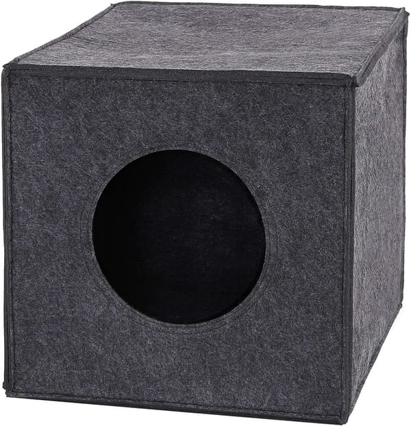 Sammenklappelig Kattekube Robust Filthus Til Hylder Og Systemer Fritstående Nem Vedligeholdelse Mørkegrå 33x37x33cm