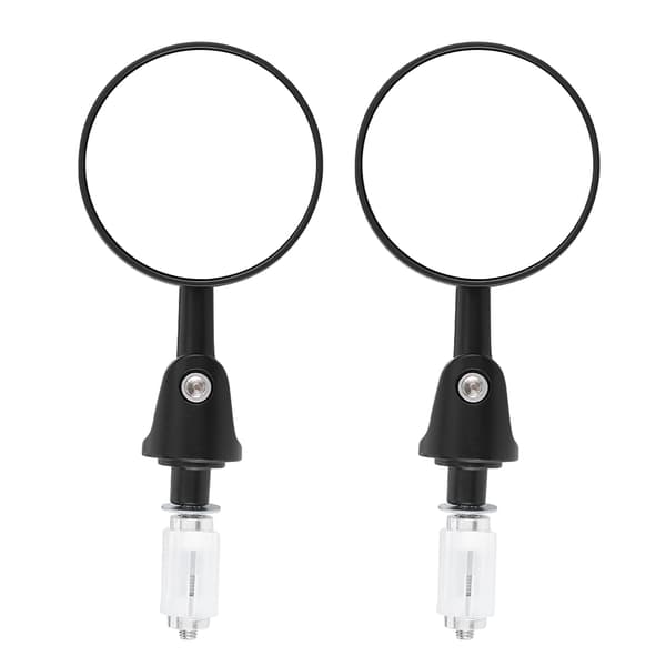 Pair Bar End Mirrors Foldable Arm Wide Viewing Angle Universal for Motorcycle Dirt Bike