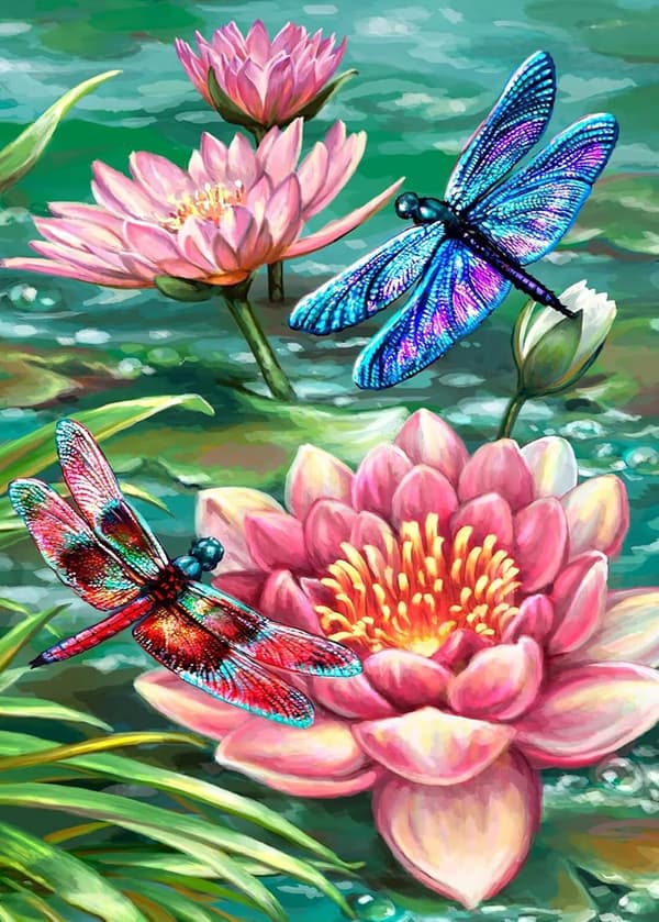 Lotus Diamond Art Painting Kits for Adults - Complete Diamond Dot