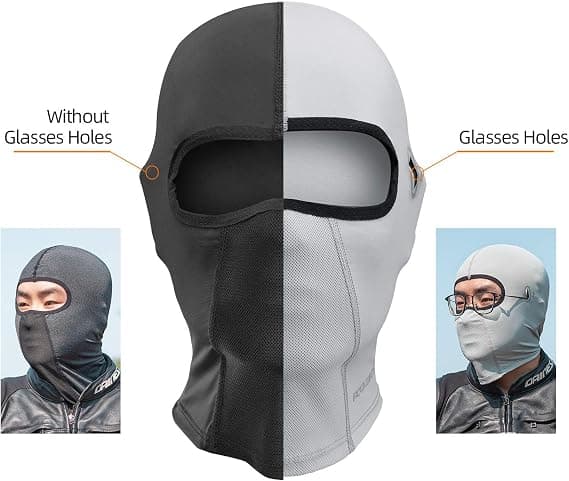 Sort sommerbalaclava sport motorcykel cykel UV-beskyttelse til