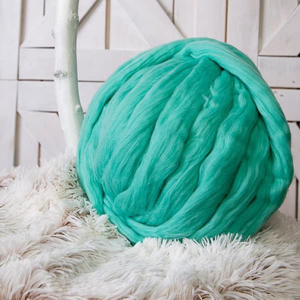 Hand Arm Knitting Blanket Thick DIY Chunky Yarn Roving Knitted Blanket Bulky Yarn Winter Warm