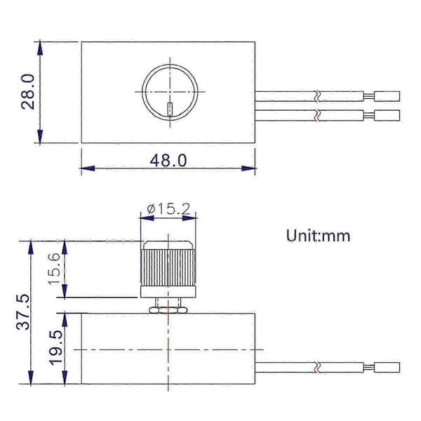 LED Rotary Dimmer Switch 120V/240VAC 300W Stepless Dimming for Lamps Replacement