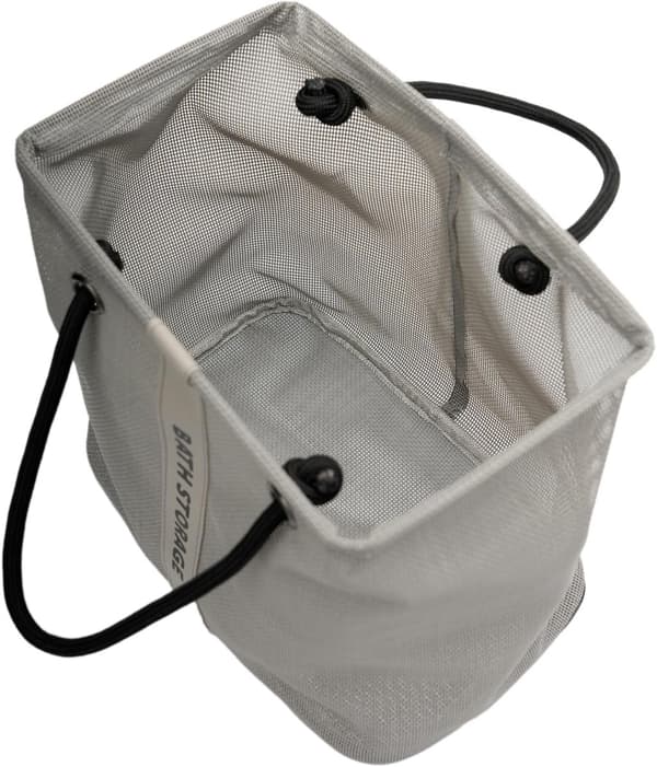 Bathroom Storage Rack - Shower Caddy - Suitable for Bathrooms, Dorms, Campsites, and Gyms - Small Grey