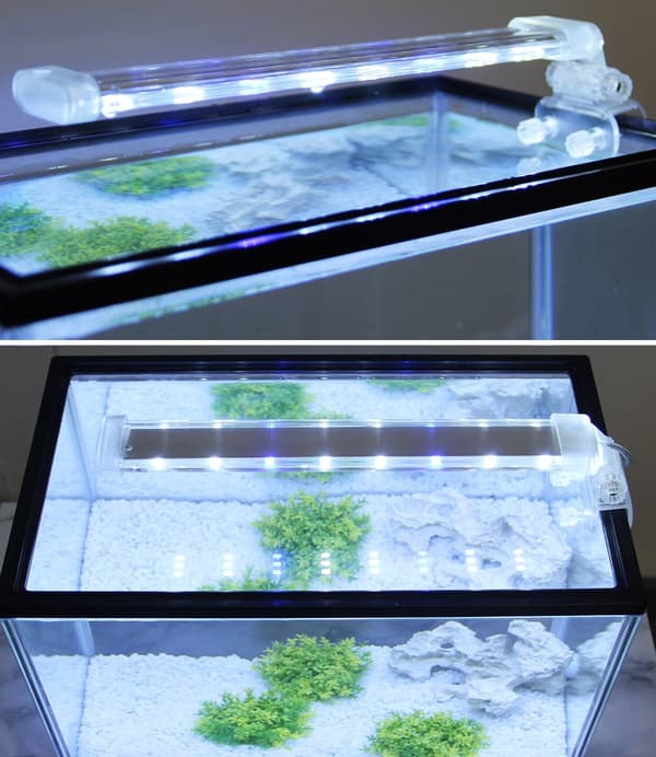 (12cm) Nedsenkbar LED Akvarielampe for Planter Hvitt og Blått Lys 3W