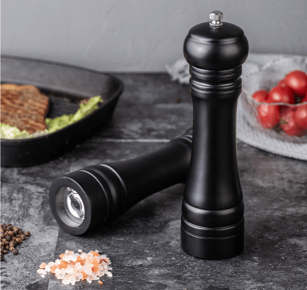 Stilfuldt salt- og peberkværnsæt, temperaturresistente, holdbare krydderikværne, elegant gaveæske, manuel keramisk kværn til
