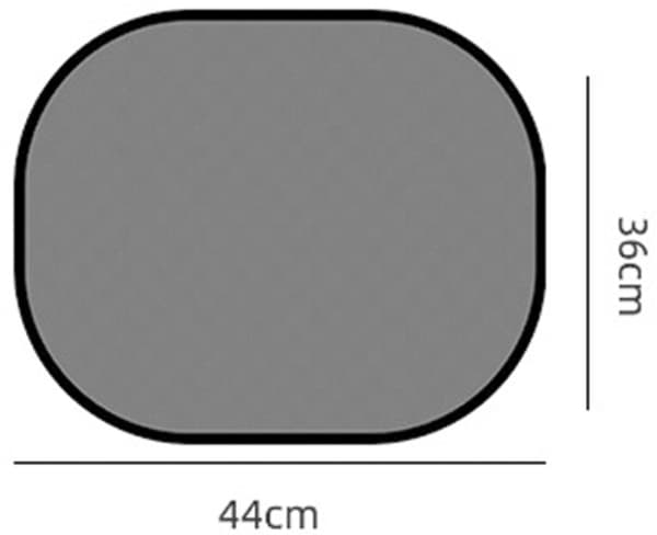Bilfönstersolskydd set om 2 - Universal - 44x36 cm - Svart polyester - UV-skydd för barn - Biltillbehör