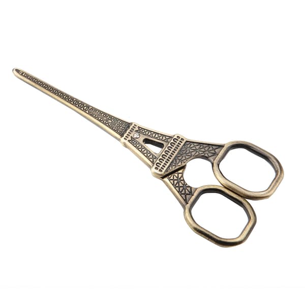 DIY Trendy Eiffel Tower Sewing Scissors Art Craft Desk Embroidery Tool Bronze