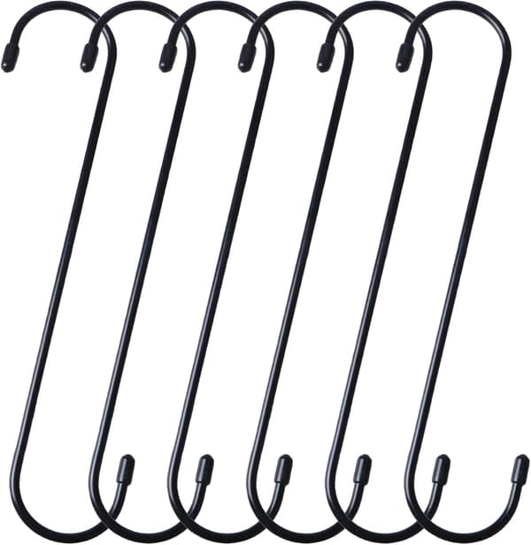 6-pack 25 cm Large S-Hooks Long Hooks for Hanging Plants