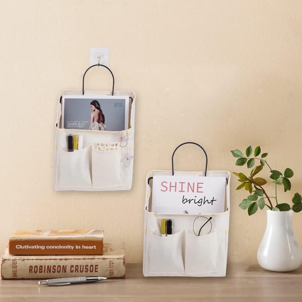 2-pack linne väggförvaring, vattentät väggkorg, ZQKLA