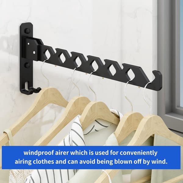 Wall Mounted Foldable Clothes Drying Rack, Adjustable Aluminum Laundry Hanger for Laundry Room, Grey 35 cm grey grey