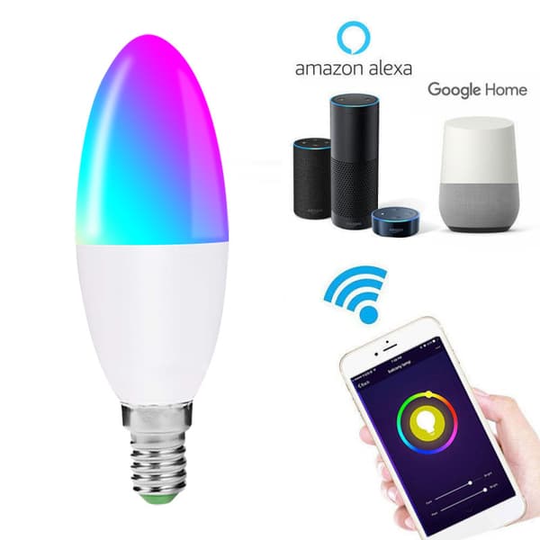 3-pakning smart stemme wifi stearinlys app trådløs fjernkontroll