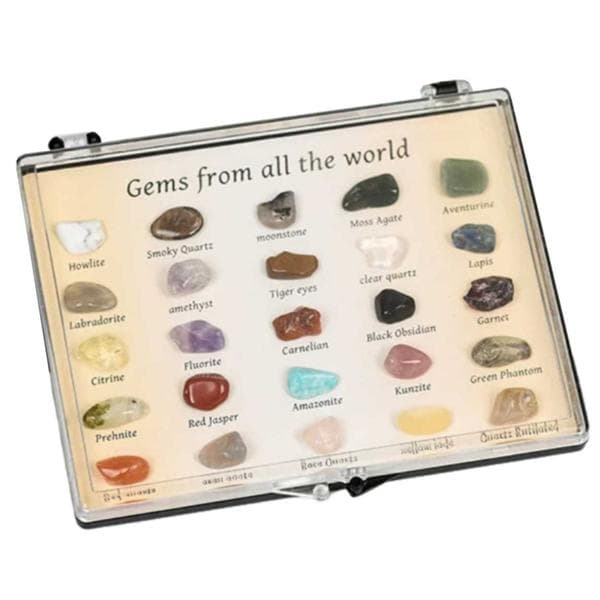 25 Small Natural Gemstones - Healing Chakra Crystals