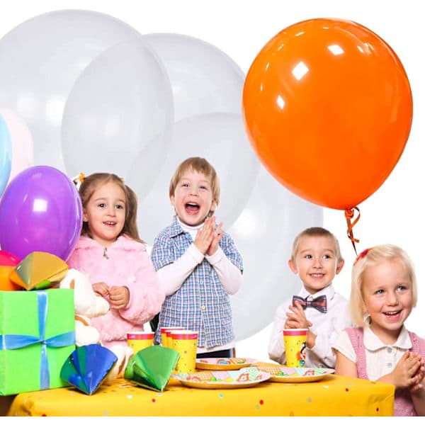 Large Transparent Balloons - 45 cm Helium Party Balloons (12-pack)