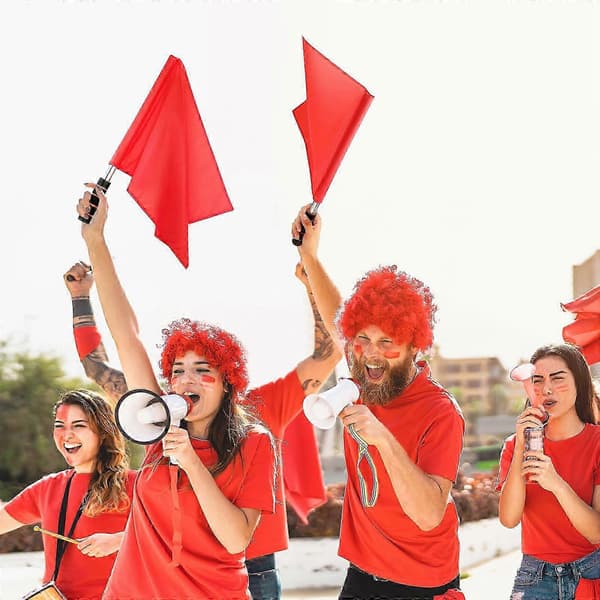 4 pcs Referee Flags Command Flags Signal Flags Hand Waving Flags for Game Match Competition Red 45.00X36.00X1.00CM Red 45.00X36.00X1.00CM