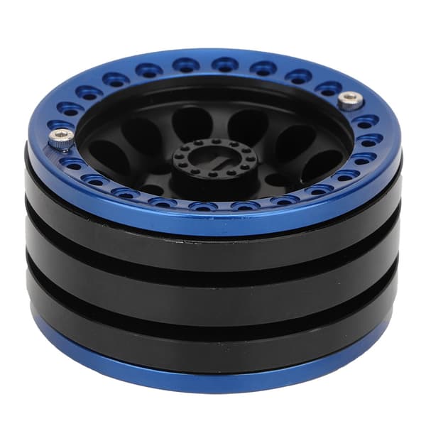 4 stk. 1,9 tommer aluminium Beadlock fælge nav til SCX10 1/10 RC bæltebil (sort blå)