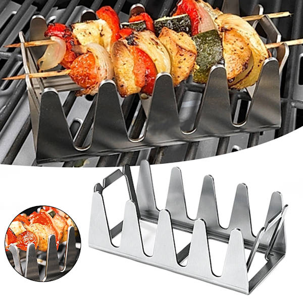 Bærbar udendørs grill i rustfrit stål til camping 2pcs