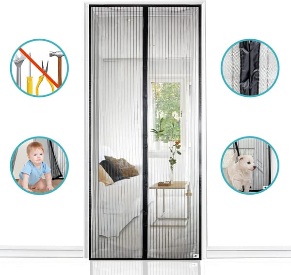 Magnetic Screen Door, Mosquito Net Flying Curtain