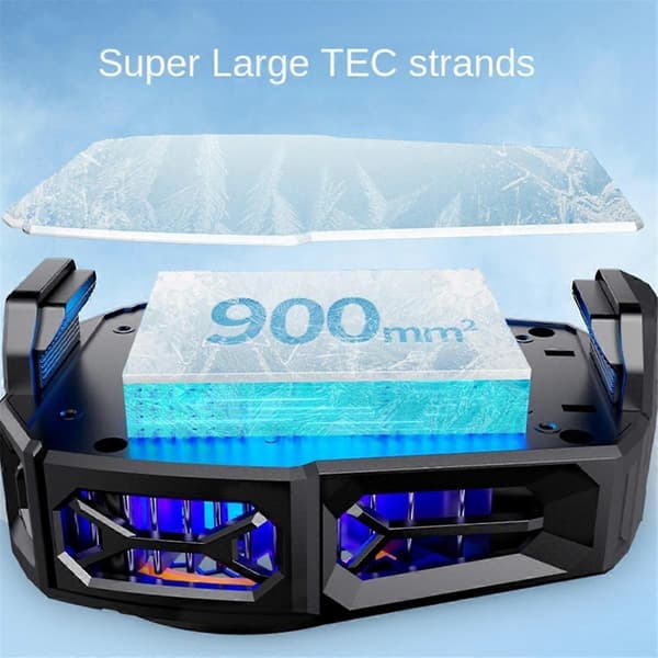 Phone Cooler with Semiconductor Cooling Chip Mobile Phone Radiator Fast Cooling Suitable for Most Mobile Phones B