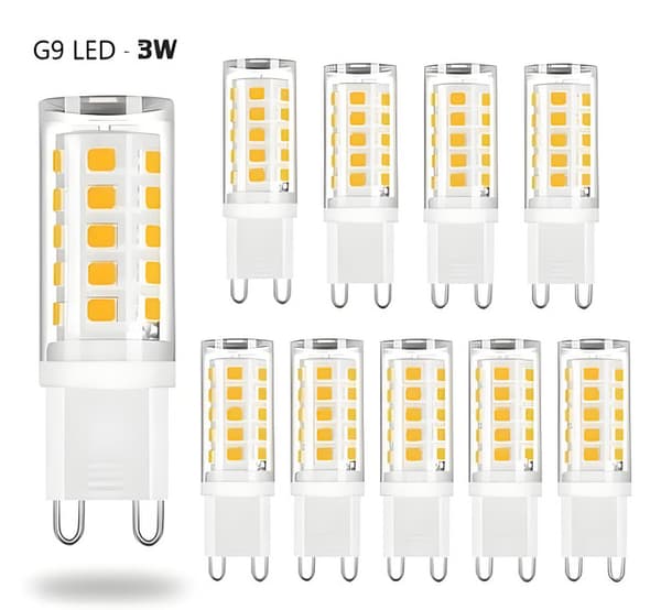 G9 LED-pærer 3W – Varmhvit – 10-pakning