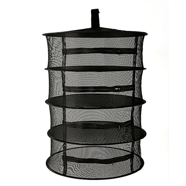 Layer Herb Drying Rack, 60cm Hanging Drying Net, 20cm Distance Between Layers, Foldable Drying Net for Hydroponics, Fish, Weeds - 1pc