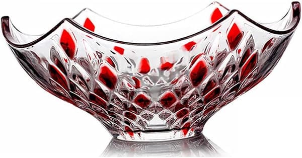 Fruit Bowl Fruit Basket Thick Transparent Glass Fruit Bowl, European Style Creative Fruit Plate, Embossed Fruit Bowl for Home