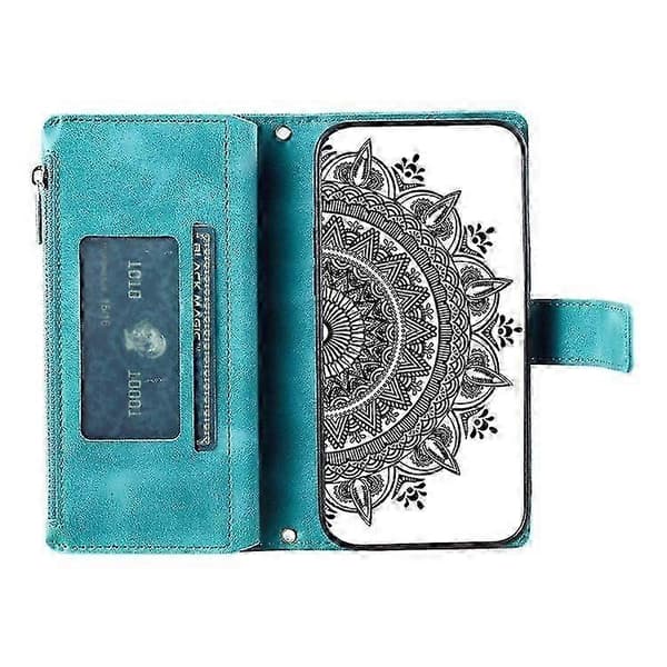 PU Leather Wallet Case with Mandala Flower Pattern for Samsung Galaxy S25 Edge