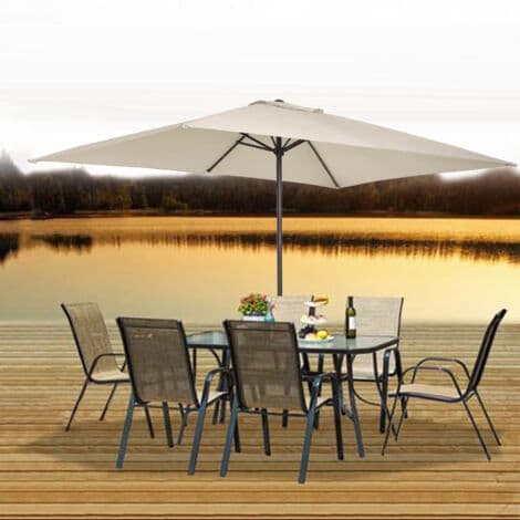 Replacement Canopy for 200x300 cm Parasol - 160g Waterproof Polyester Fabric - UV Resistant - Quick Installation