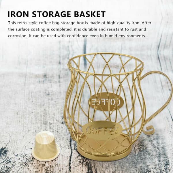Coffee Capsule Storage Basket, Kitchen Countertop Storage Holder for , , Dolce-Gusto