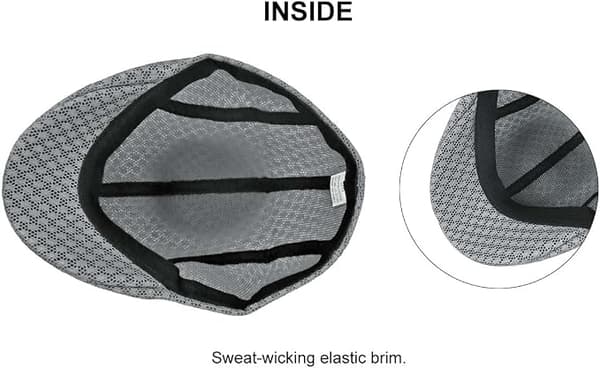 Grå Vintage mesh basker ivy keps herr platt hatt andningsbar keps golf
