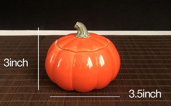 Keramisk fruktformad förseglad behållare matförvaringsburk liten prydnad pumpa - Small Pumpkin