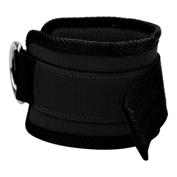 Exercise Foot Straps for Cable Machine Double D-Ring Adjustable Neoprene Ankle Straps (Black)
