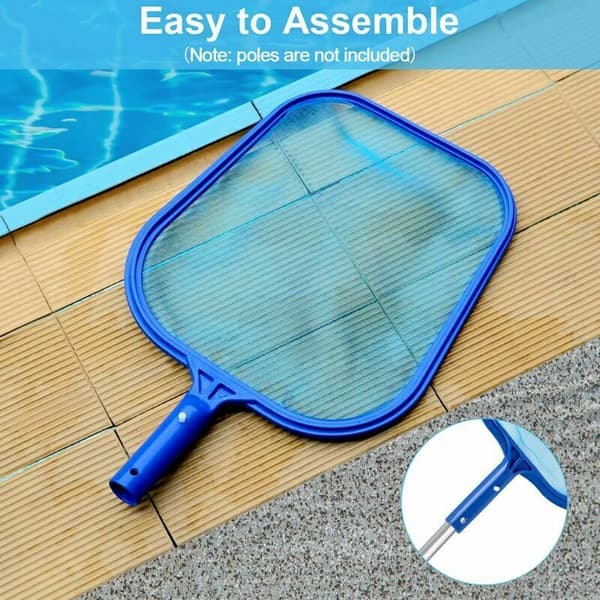 Overfladenet til pool, professionelt poolnet med fint net og robust ramme, poolnetfæste til swimmingpool/pool/dam/spabad